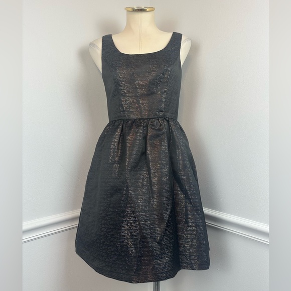 AIDEN By AIDEN MATTOX Sleeveless Black & Gold Cocktail Dress | Size 2 - Picture 3 of 16